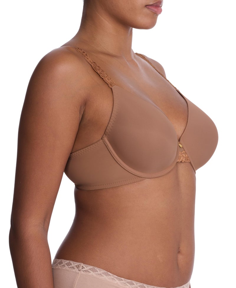 Natori Women's Body Doubles Lace Trim Full Coverage T-Shirt Bra 736037, Suntan, 34D - Image 2